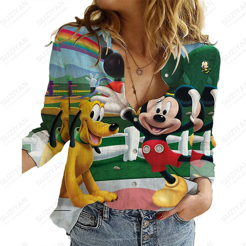 Fashion Woman Disney MinniePrinted Women'S Shirt Long Sleeve Elegant Turn-Down Collar Blouse
Fashion Woman Disney MinniePrinted Women'S Shirt Long Sleeve Elegant Turn-Down Collar Blouse