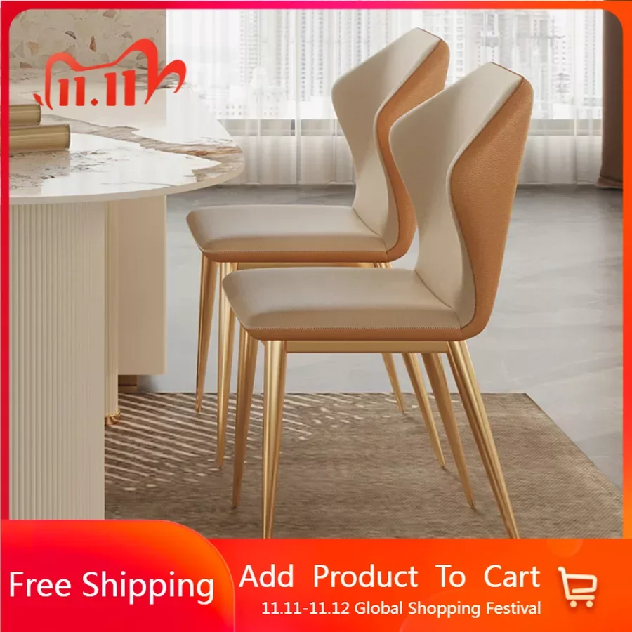 Роскошный обеденный стул из искусственной кожи с подлокотником и металлическими ножками из нержавеющей стали 
Роскошный обеденный стул из искусственной кожи с подлокотником и металлическими ножками из нержавеющей стали