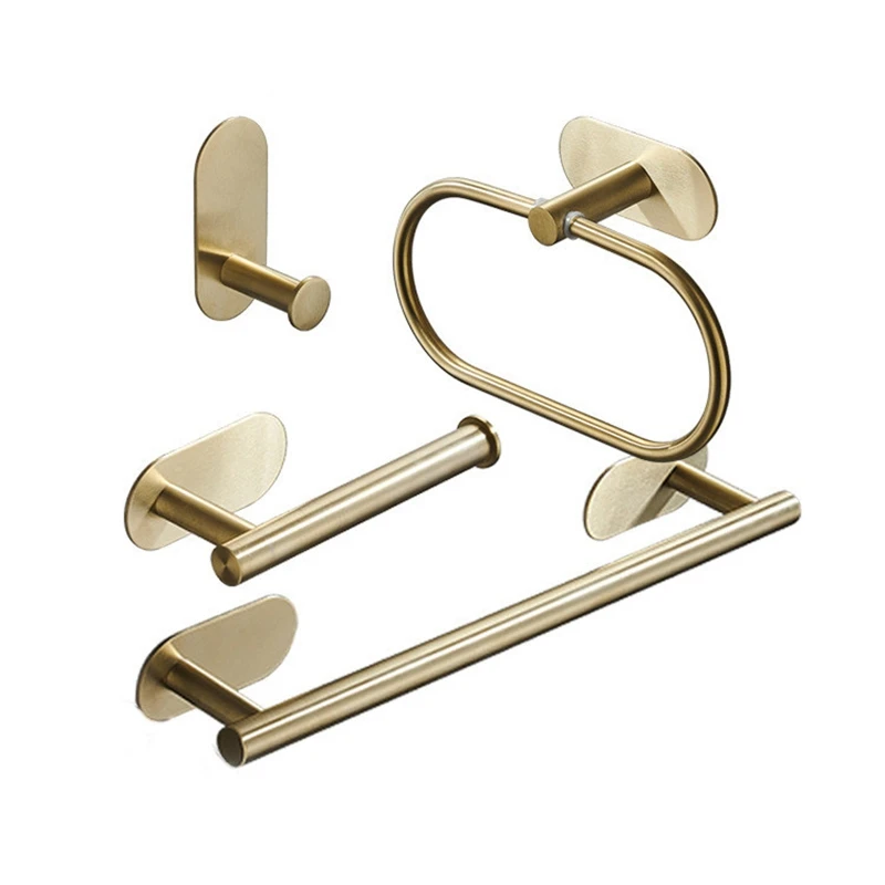 Bathroom Four-Piece Set Robe Hook Towel Rail Bar Rack Bar Shelf Tissue Paper Holder Toothbrush Holder
Bathroom Four-Piece Set Robe Hook Towel Rail Bar Rack Bar Shelf Tissue Paper Holder Toothbrush Holder