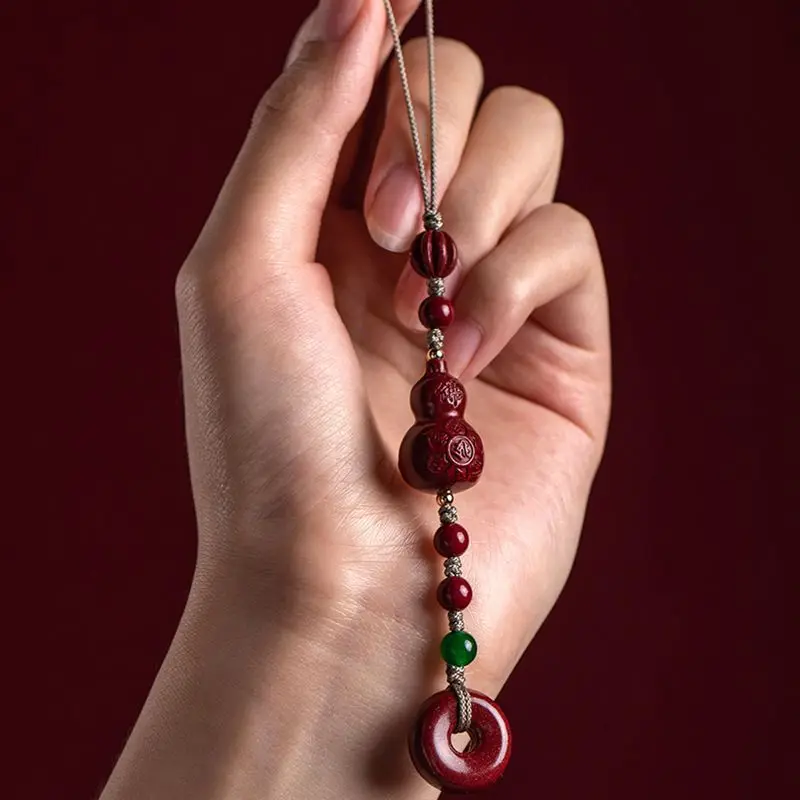 Chinese style cinnabar gourd safety buckle mobile phone chain pendant rope men and women personality creative pendant
Chinese style cinnabar gourd safety buckle mobile phone chain pendant rope men and women personality creative pendant