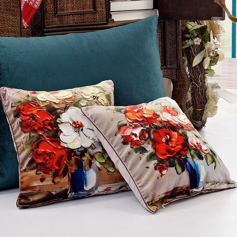 American oil painting pillow classical flower cushion cushion European luxury office fabric backrest bag customization pillow
American oil painting pillow classical flower cushion cushion European luxury office fabric backrest bag customization pillow