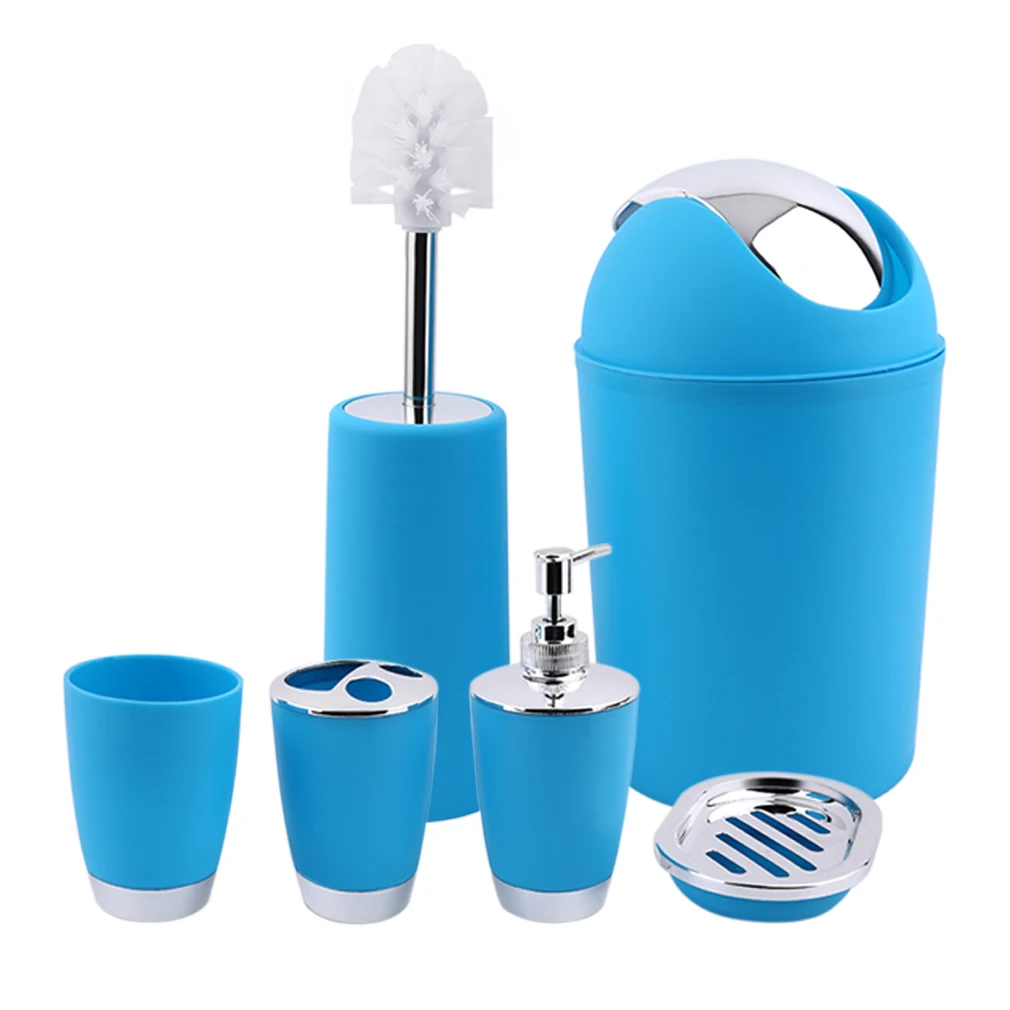 Practical Home Bathroom Supplies European Style 6pcs/set Fashionable Bathing Soap Dish Dispenser Tumbler Toothbrush Holder
Practical Home Bathroom Supplies European Style 6pcs/set Fashionable Bathing Soap Dish Dispenser Tumbler Toothbrush Holder