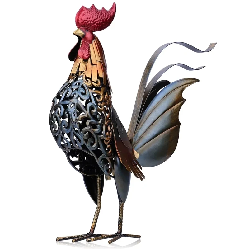 Metal Sculpture Carved Iron Rooster Garden Decoration Furnishing Articles Artwork Home Decor Animal Craft Iron Art Gift
Metal Sculpture Carved Iron Rooster Garden Decoration Furnishing Articles Artwork Home Decor Animal Craft Iron Art Gift