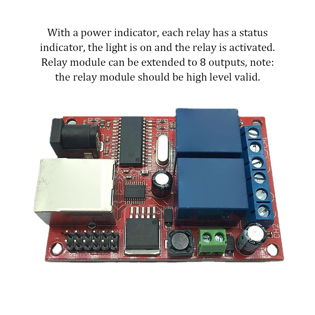 DC 5-24V Ethernet 2-way Relay Board Delay Switch Controller Module Electronic Component Circuit Boards Repair Upgrade Modified
DC 5-24V Ethernet 2-way Relay Board Delay Switch Controller Module Electronic Component Circuit Boards Repair Upgrade Modified
