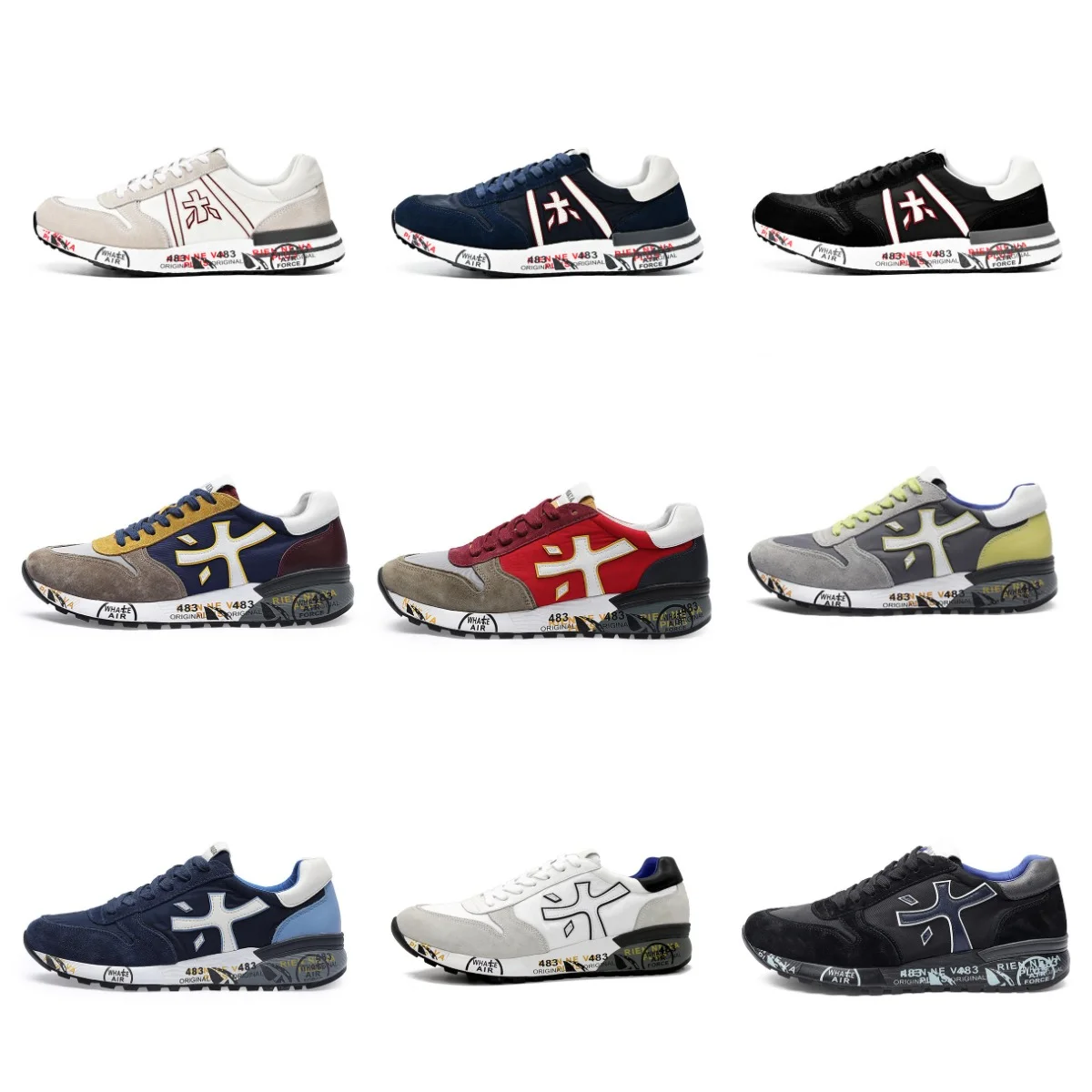 

Original Men PREMIATA Shoes Fashion Lightning Skateboard Breathable Casual Trainers Student Couple Outdoor Sneakers Eur 40-45