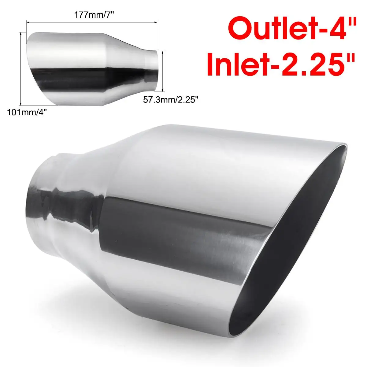 57mm-101mm Stainless Steel Car Exhaust Muffler Pipe Dual Wall Muffler Tip Exhaust System Universal
57mm-101mm Stainless Steel Car Exhaust Muffler Pipe Dual Wall Muffler Tip Exhaust System Universal