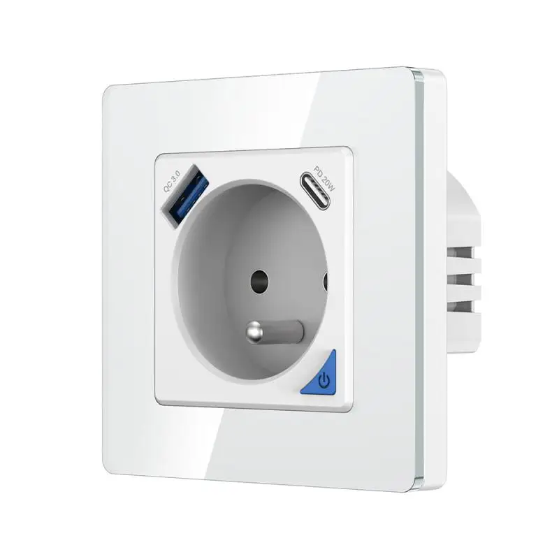 Work With Alexa Google Home For Phone Charge Wifi Tuya Wall Socket Black Tempered Glass Mart Led On/off Outlet Wifi Eu 16a Usb
Work With Alexa Google Home For Phone Charge Wifi Tuya Wall Socket Black Tempered Glass Mart Led On/off Outlet Wifi Eu 16a Usb