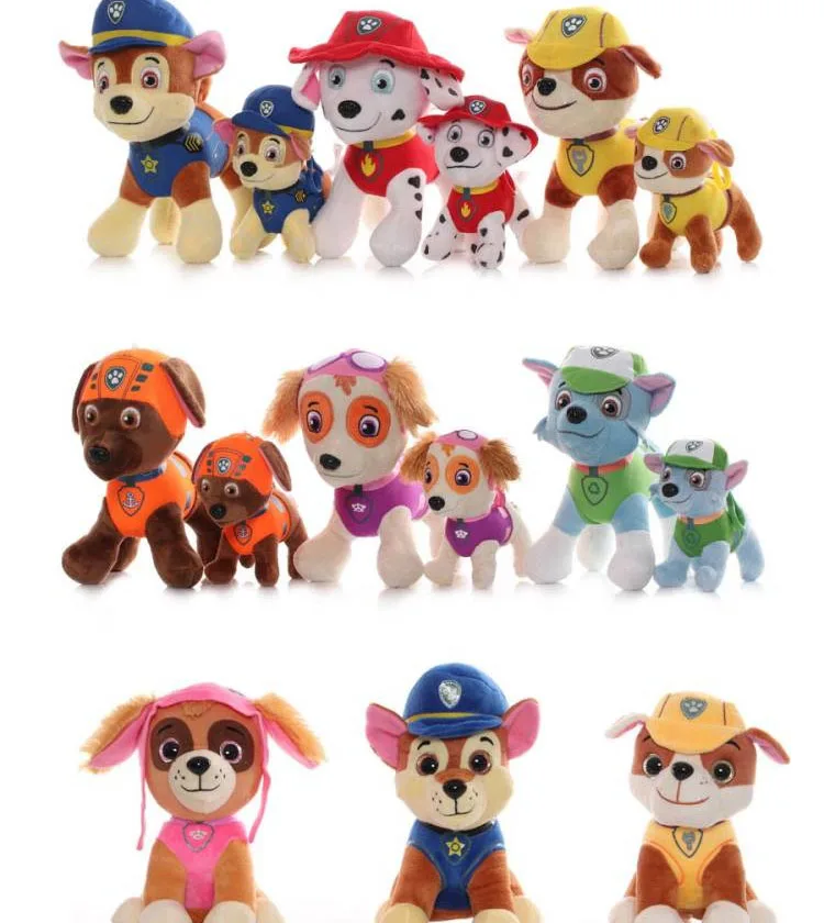 

22cm Ty Beanie Boos Paw Patrol Plush Toy Big Eyes Cartoon Animal Dog Stuffed Doll Kawaii Children Plush Doll Boy Girl Gift