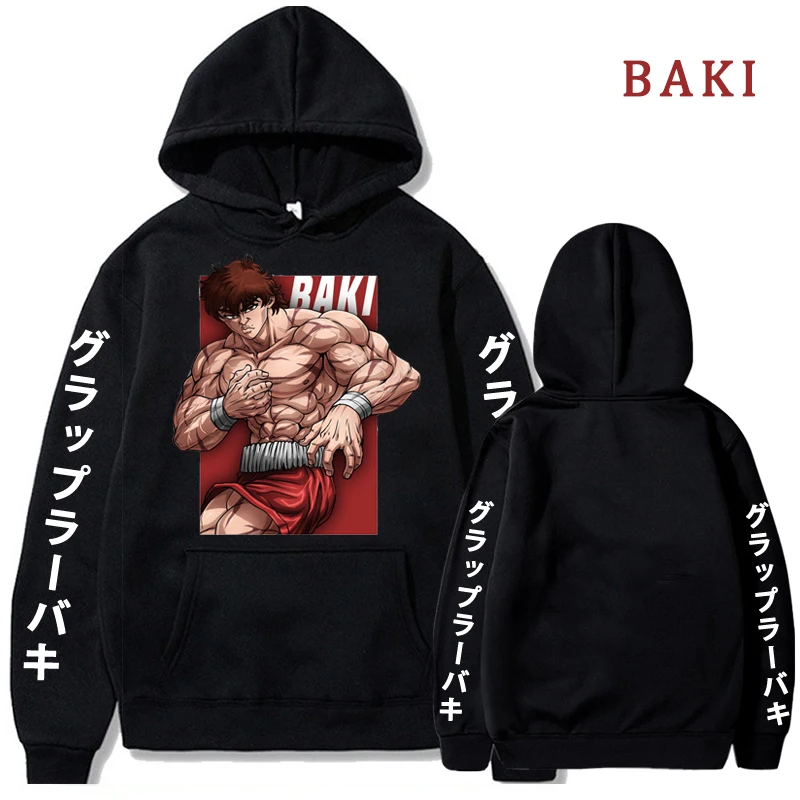 New Baki Hanma Anime Hoodies Harajuku Graphic Printed Hoody Sweatshirts Unisex Fashion Pullover Antumn Winter Hip Hop StreetWear
New Baki Hanma Anime Hoodies Harajuku Graphic Printed Hoody Sweatshirts Unisex Fashion Pullover Antumn Winter Hip Hop StreetWear