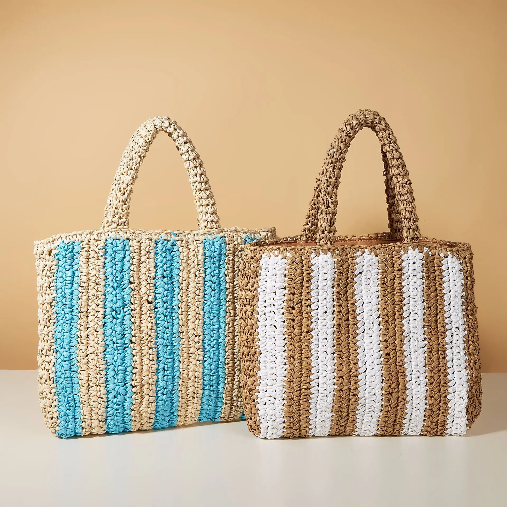 Casual Striped Straw Tote Bag Handmade Woven Women Handbags Braid Summer Beach Shoulder Bags Big Bali Holiday Shopper Purse 2022
Casual Striped Straw Tote Bag Handmade Woven Women Handbags Braid Summer Beach Shoulder Bags Big Bali Holiday Shopper Purse 2022