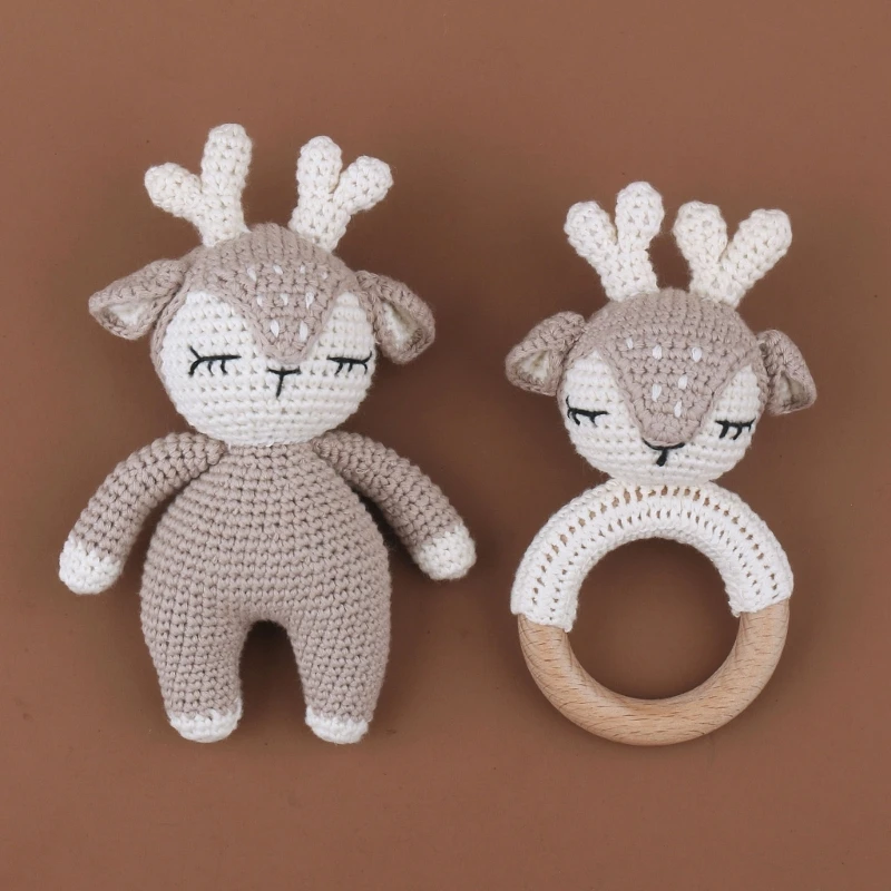 2Pcs Infant Crochet Rattle Cute Hand Bell Handmade Animal Shape Teether Rings Chewing Toy Baby Educational Gift Gym Toy
2Pcs Infant Crochet Rattle Cute Hand Bell Handmade Animal Shape Teether Rings Chewing Toy Baby Educational Gift Gym Toy