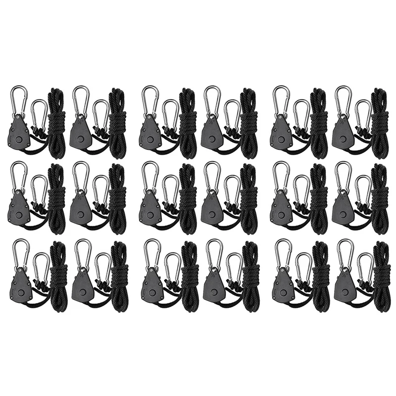 18Pcs 1/8 Inch Heavy-Duty Adjustable Growth Light Ratchet Rope Hanger, Used For Gardening Of Growing Lamps
18Pcs 1/8 Inch Heavy-Duty Adjustable Growth Light Ratchet Rope Hanger, Used For Gardening Of Growing Lamps