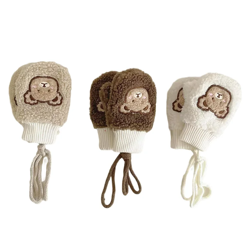 2022 New Cartoon Bear Kids Mittens Winter Thicken Lambswool Gloves for Girls Boys Cute Baby Mitten with Hanging Rope 1-4 Years
2022 New Cartoon Bear Kids Mittens Winter Thicken Lambswool Gloves for Girls Boys Cute Baby Mitten with Hanging Rope 1-4 Years
