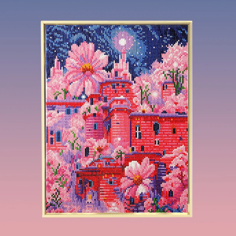 5D Diamond Painting With Frame Pink Flowers Landscape Cross Stitch Home Decor DIY Craft For Adults Mosaic Painting Handwork Gift
5D Diamond Painting With Frame Pink Flowers Landscape Cross Stitch Home Decor DIY Craft For Adults Mosaic Painting Handwork Gift