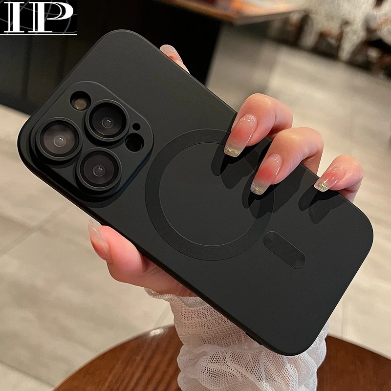 Luxury Black Magsafe Wireless Charge Case For iPhone 15 14 13 12 11 Pro Max XR Xs Max 7 8 Plus SE 2020 2022 Soft Magnetic Cover
Luxury Black Magsafe Wireless Charge Case For iPhone 15 14 13 12 11 Pro Max XR Xs Max 7 8 Plus SE 2020 2022 Soft Magnetic Cover