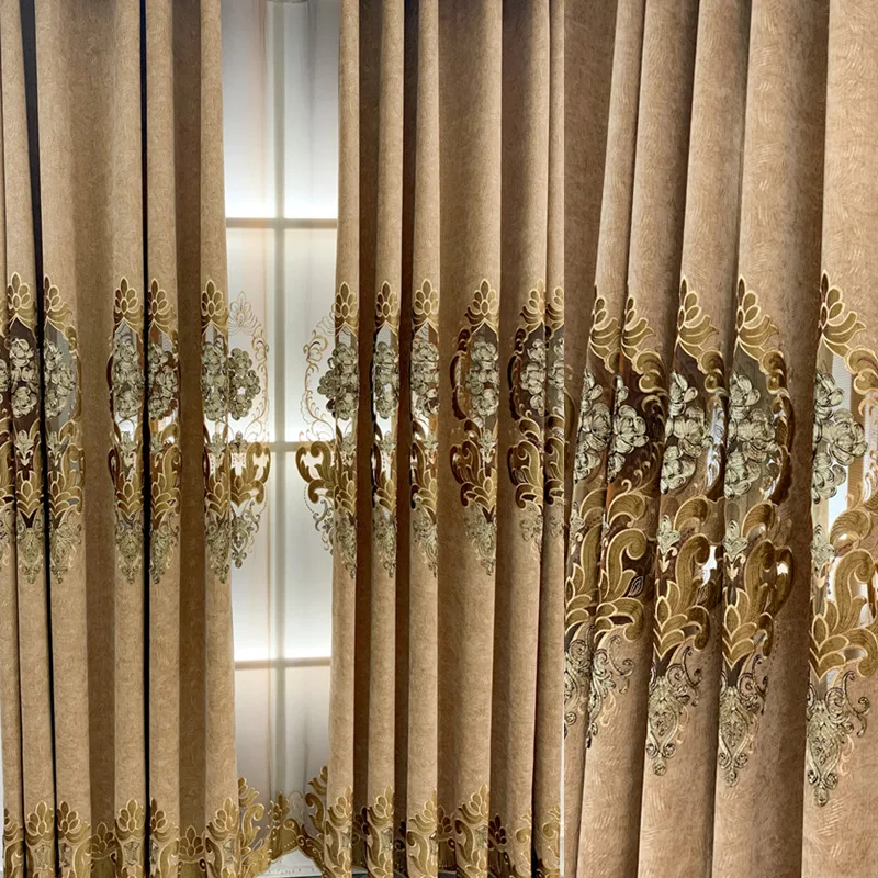 upscale modern Curtains for Living Dining Room Bedroom High-grade coffee color thickened chenille hollow embroidery
upscale modern Curtains for Living Dining Room Bedroom High-grade coffee color thickened chenille hollow embroidery