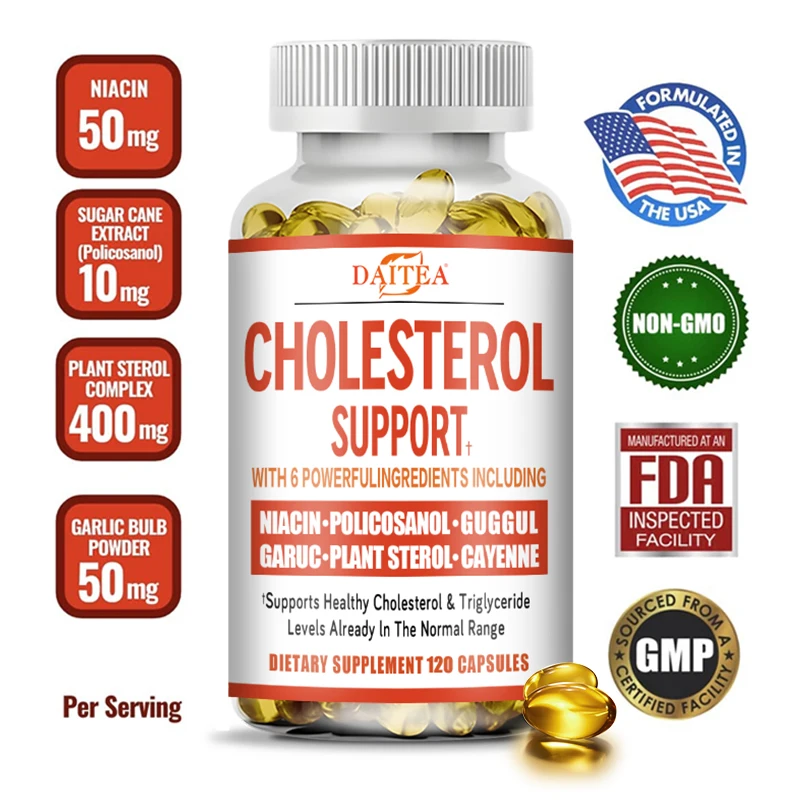 Daitea Healthy Cholesterol Support for Lowering High Cholesterol, Boosting Blood Flow, Detoxifying and Immunity Boosting
Daitea Healthy Cholesterol Support for Lowering High Cholesterol, Boosting Blood Flow, Detoxifying and Immunity Boosting