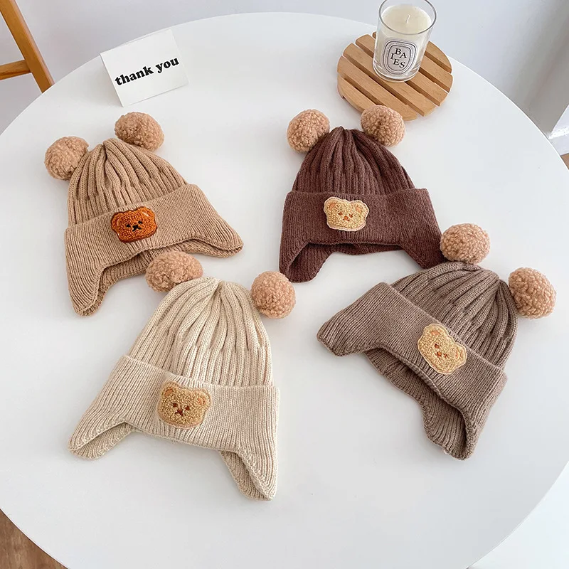 2022 Bear Double Ball Baby Hat Spring and Autumn Children Beanie Cap Baby Ball Knitted Cap Autumn Winter Warm Ear Protector Hats
2022 Bear Double Ball Baby Hat Spring and Autumn Children Beanie Cap Baby Ball Knitted Cap Autumn Winter Warm Ear Protector Hats