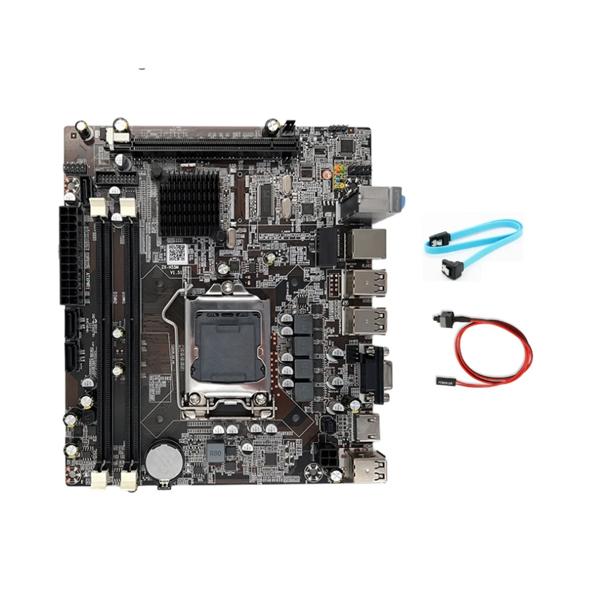 Материнская плата H55 LGA1156 с поддержкой I3 530, I5 760, процессор DDR3, память для компьютера, материнская плата с кабелем SATA + кабель коммутатора
Материнская плата H55 LGA1156 с поддержкой I3 530, I5 760, процессор DDR3, память для компьютера, материнская плата с кабелем SATA + кабель коммутатора