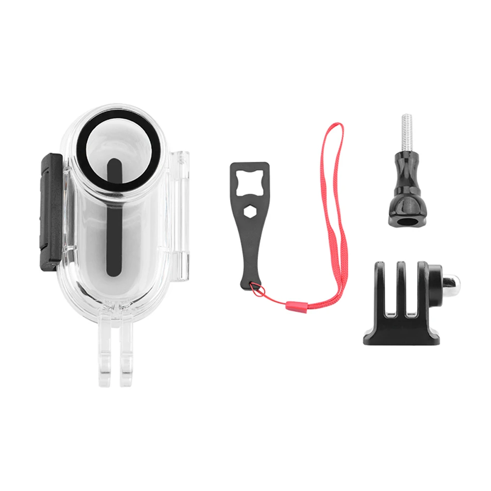 30m Diving Hard Underwater Housing Sports Camera Protective Case Shell Accessories With Adapter Bracket Fit For Insta360 Go2 
30m Diving Hard Underwater Housing Sports Camera Protective Case Shell Accessories With Adapter Bracket Fit For Insta360 Go2