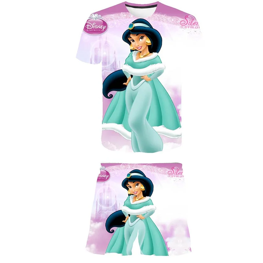 Летние комплекты принцесс жасмин для девочек, футболка из мультфильма Disney, короткие брюки, 2 шт./костюмы, милый костюм для отдыха, одежда для ...
Летние комплекты принцесс жасмин для девочек, футболка из мультфильма Disney, короткие брюки, 2 шт./костюмы, милый костюм для отдыха, одежда для ...