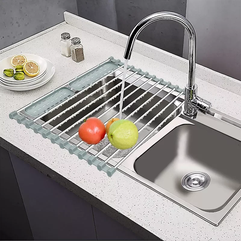 NEW2023 Foldable Stainless Steel Dish Drainer Roll Up Dish Drying Rack Shelf Kitchen Sink Holder Organizer Bowl Tableware Plate
NEW2023 Foldable Stainless Steel Dish Drainer Roll Up Dish Drying Rack Shelf Kitchen Sink Holder Organizer Bowl Tableware Plate