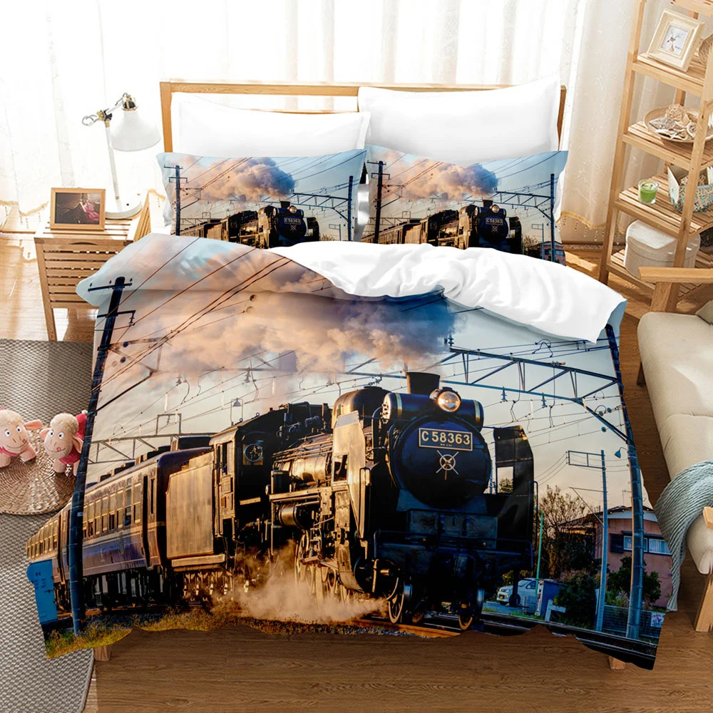 Steam Engine Duvet Cover Set Black Smoke Vintage Train Picture King Queen Size for Kid Boy Girl Polyester Bedding Set Locomotive
Steam Engine Duvet Cover Set Black Smoke Vintage Train Picture King Queen Size for Kid Boy Girl Polyester Bedding Set Locomotive