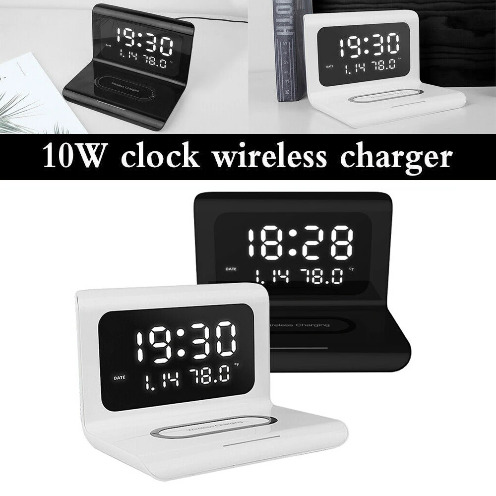 6 IN 1 LED Alarm Clock Wireless Charger With Digital Thermometer Desk Lamp For Bedroom 15W Mobile Phone Fast Charger Dropship
6 IN 1 LED Alarm Clock Wireless Charger With Digital Thermometer Desk Lamp For Bedroom 15W Mobile Phone Fast Charger Dropship