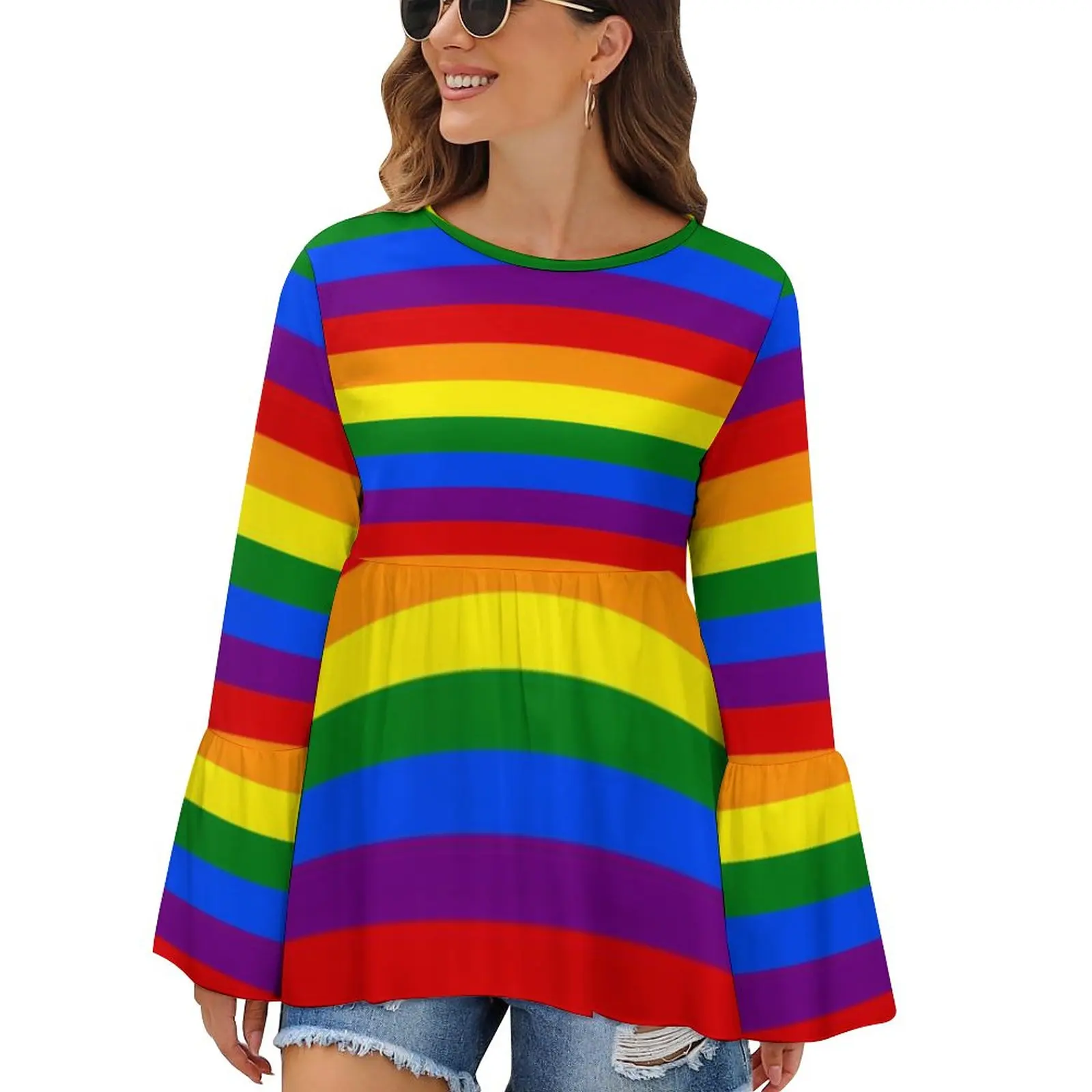 Colorful Rainbow Flag T-Shirts Gay Pride LGBT Modern Pattern Retro T Shirt Ladies Long Sleeve Streetwear Oversized Tshirt
Colorful Rainbow Flag T-Shirts Gay Pride LGBT Modern Pattern Retro T Shirt Ladies Long Sleeve Streetwear Oversized Tshirt