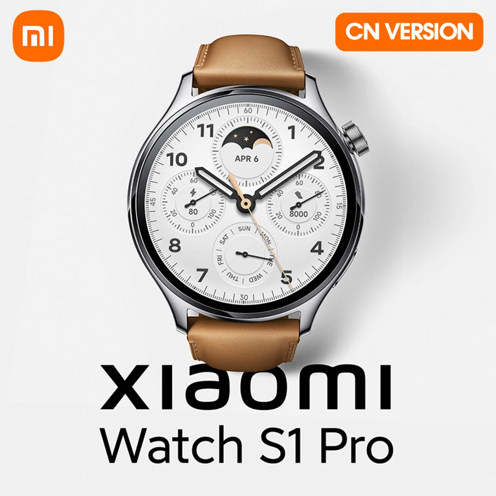 Спортивные Смарт-часы Xiaomi Watch S1 Pro водостойкие до 5 АТМ AMOLED дисплей 1 47 дюйма