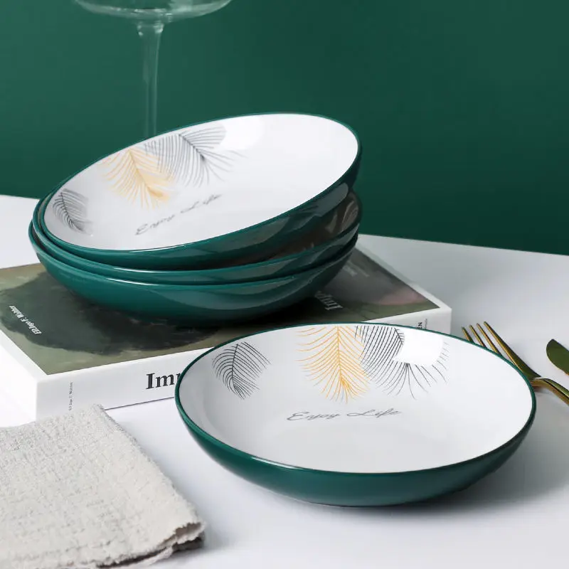 Light Luxury Nordic Style Plate Dishes Household Creative Emerald Tableware Set Deep Dish Soup Plate Pumpkin Plate Microwaveable
Light Luxury Nordic Style Plate Dishes Household Creative Emerald Tableware Set Deep Dish Soup Plate Pumpkin Plate Microwaveable