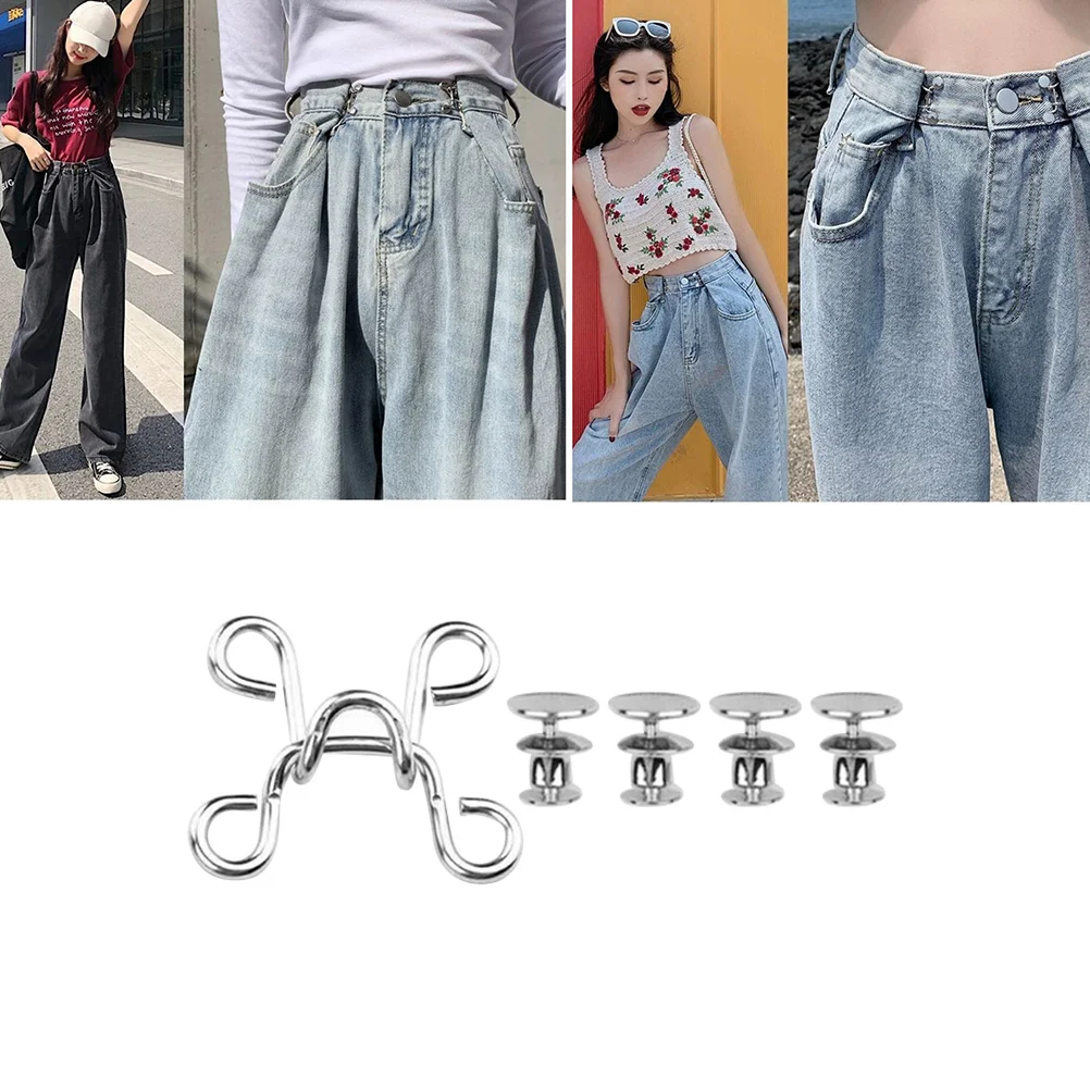 4 Sets Metal Buttons Instant Buttons Jean Button Pant Waist Reducer Instant Button Jean Snap Buttons Pant Waist Stretcher
4 Sets Metal Buttons Instant Buttons Jean Button Pant Waist Reducer Instant Button Jean Snap Buttons Pant Waist Stretcher