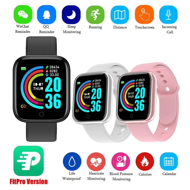 Y68 Smart Watch Men Women Fitness Tracker Blood Pressure Smartwatches Heart Rate Monitor Bluetooth-Compatible Digital Wristwatch
Y68 Smart Watch Men Women Fitness Tracker Blood Pressure Smartwatches Heart Rate Monitor Bluetooth-Compatible Digital Wristwatch