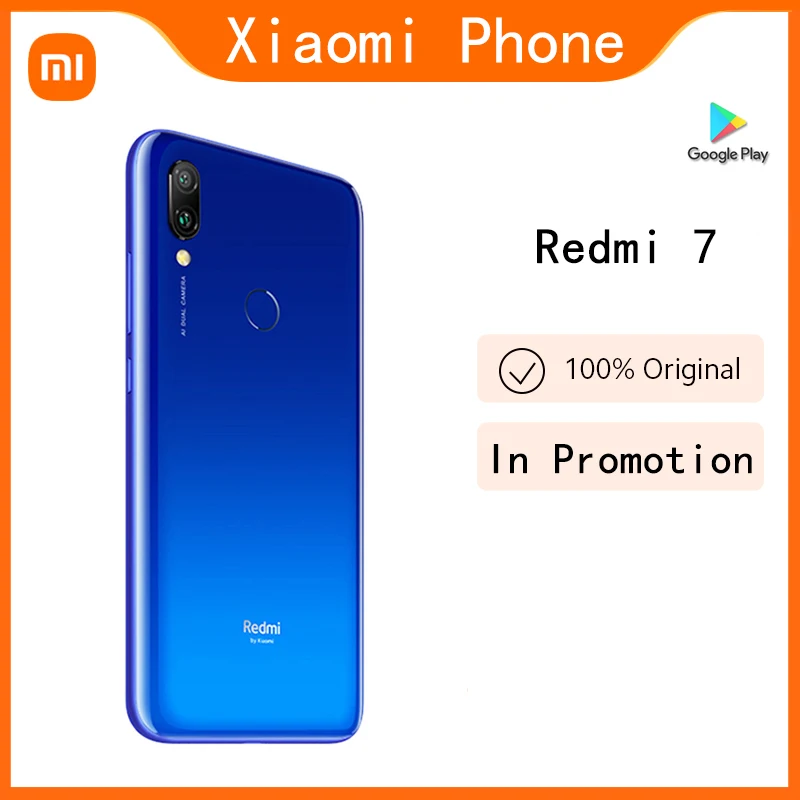 Оригинальный Смартфон Xiaomi Redmi 7, 4 ГБ, 64 ГБ, мобильный телефон Googleplay, Android, 4000 мАч, сканер отпечатка пальца, глобальная прошивка
Оригинальный Смартфон Xiaomi Redmi 7, 4 ГБ, 64 ГБ, мобильный телефон Googleplay, Android, 4000 мАч, сканер отпечатка пальца, глобальная прошивка