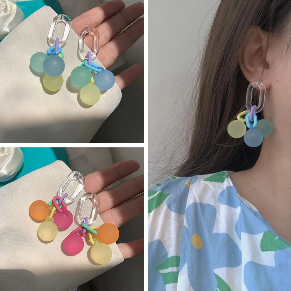 2022 Candy Color Arylic Ball Summer Trendy Women Earrings Colored Simple Claw Earring Girls Macaron Color Cute Chain Earring
2022 Candy Color Arylic Ball Summer Trendy Women Earrings Colored Simple Claw Earring Girls Macaron Color Cute Chain Earring