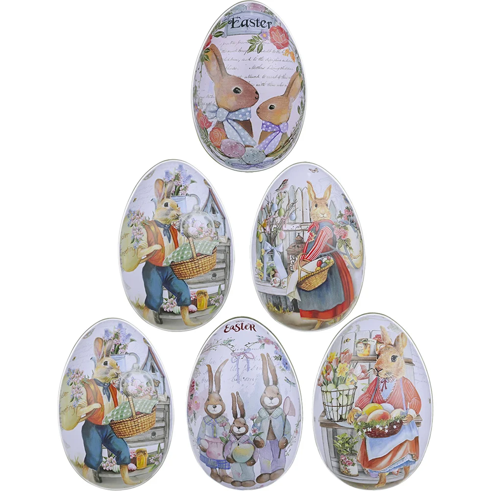 6pcs Tin Box Creative Egg Shape Rabbit Painted Candy Gift Case Metallic Tinplate Jewelry Storage Holder For Egg Game Spring
6pcs Tin Box Creative Egg Shape Rabbit Painted Candy Gift Case Metallic Tinplate Jewelry Storage Holder For Egg Game Spring