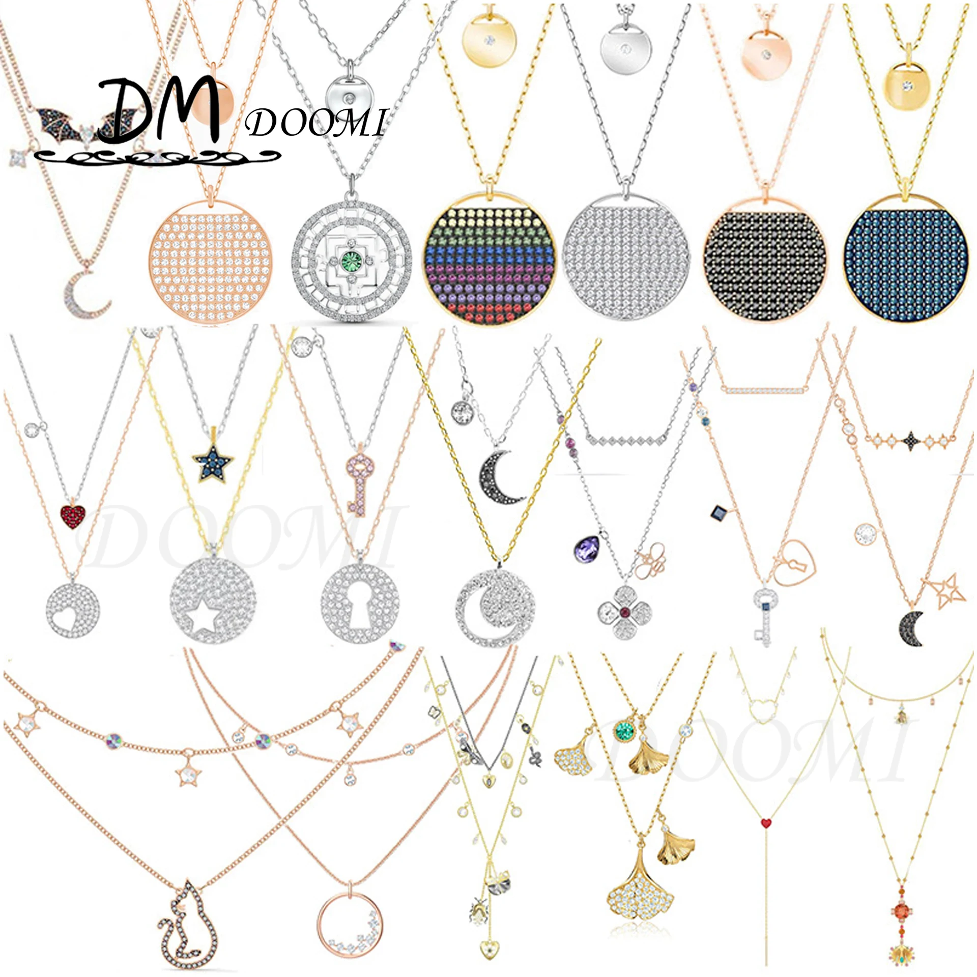 SWA High Jewelry Necklace Collection Glamour Ladies Overlay Double Chain Necklace Shiny Crystal Women's Necklace Romantic Gift
SWA High Jewelry Necklace Collection Glamour Ladies Overlay Double Chain Necklace Shiny Crystal Women's Necklace Romantic Gift