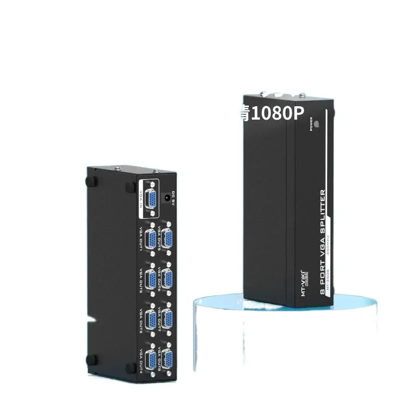VGA splitter 1 points 8 8 mouth VGA screen device into eight out of a computer by 8 monitors
VGA splitter 1 points 8 8 mouth VGA screen device into eight out of a computer by 8 monitors