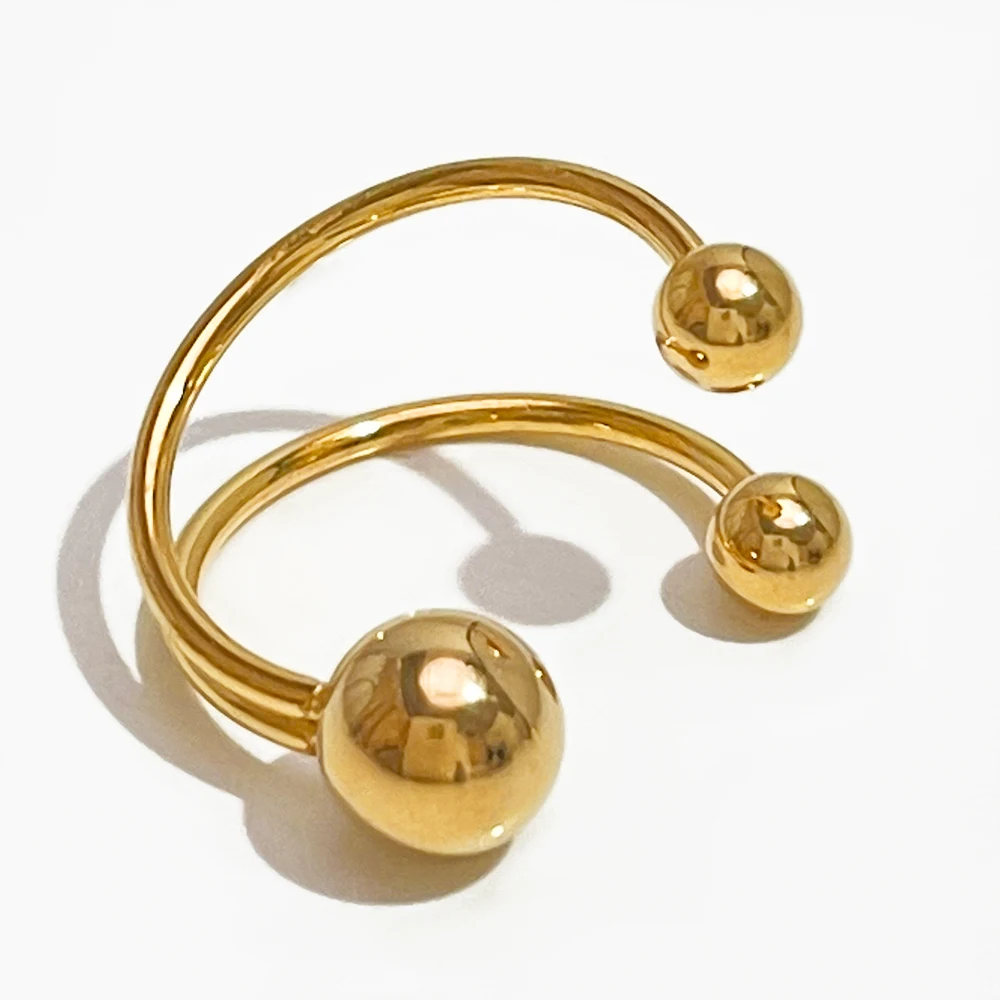Peri'sbox Minimalist Stainless Steel Gold Pvd Plated Thriple Ball Rings Jewellery Female Three Dot Geometric Open Ring Wholedale
Peri'sbox Minimalist Stainless Steel Gold Pvd Plated Thriple Ball Rings Jewellery Female Three Dot Geometric Open Ring Wholedale