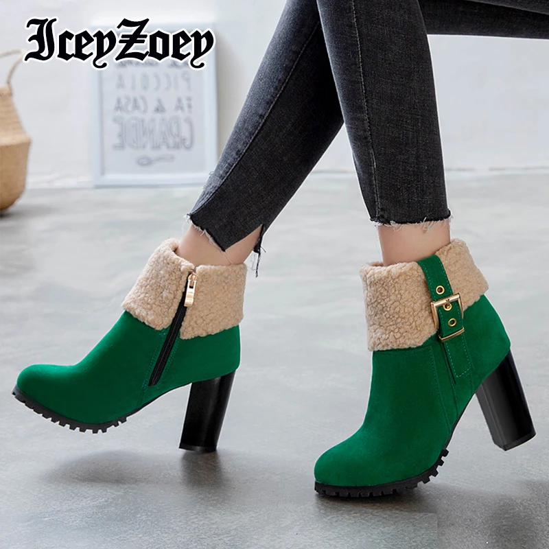 IceyZoey Big Size 33-50 2022 New Short Boots Winter Warm Shoes Thick High Heel Casual Female Ankle Boots Fashion Daily Footwear
IceyZoey Big Size 33-50 2022 New Short Boots Winter Warm Shoes Thick High Heel Casual Female Ankle Boots Fashion Daily Footwear