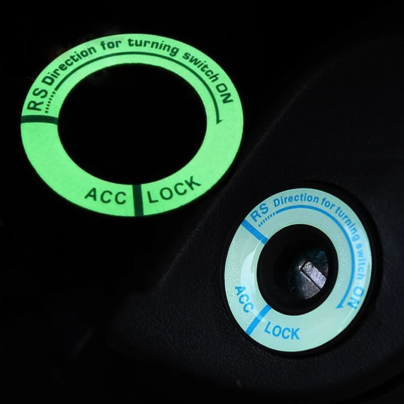Night Luminous Car Ignition Key Ring Stickers Car Motorcycle 3D Decal Decoration Key Rings Fluorescent Circle Sticker Auto Decor
Night Luminous Car Ignition Key Ring Stickers Car Motorcycle 3D Decal Decoration Key Rings Fluorescent Circle Sticker Auto Decor