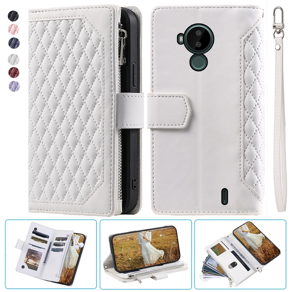 For Nokia C30 Fashion Small Fragrance Zipper Wallet Leather Case Flip Cover Multi Card Slots Cover Folio with Wrist Strap
For Nokia C30 Fashion Small Fragrance Zipper Wallet Leather Case Flip Cover Multi Card Slots Cover Folio with Wrist Strap