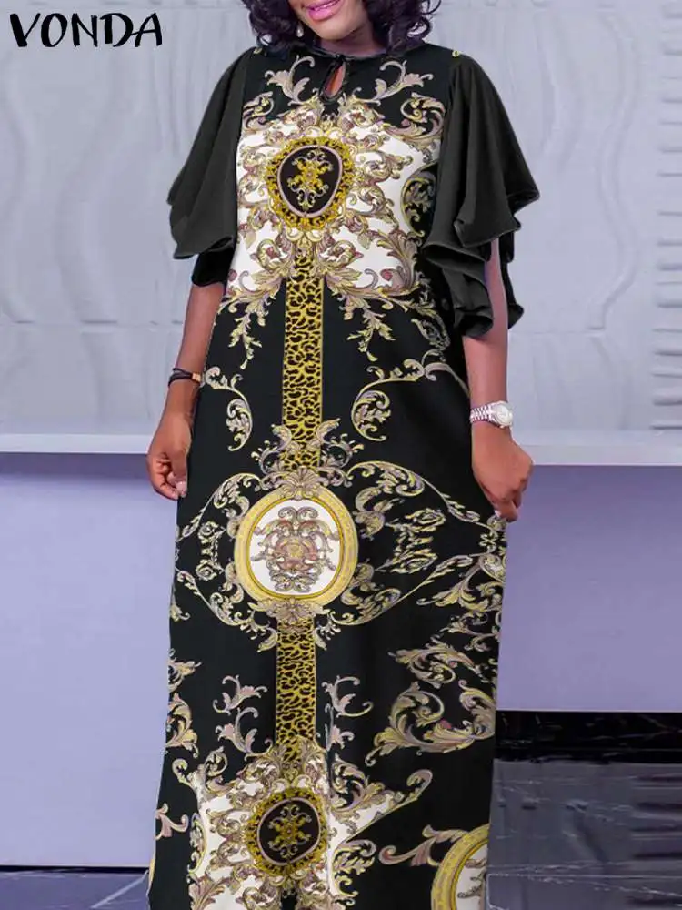 VONDA Female Vintage Stylish Ruffles Party Robe Half Sleeve A-Line Vestido Women Printed Sundress Holiday Maxi Dress Oversized
VONDA Female Vintage Stylish Ruffles Party Robe Half Sleeve A-Line Vestido Women Printed Sundress Holiday Maxi Dress Oversized