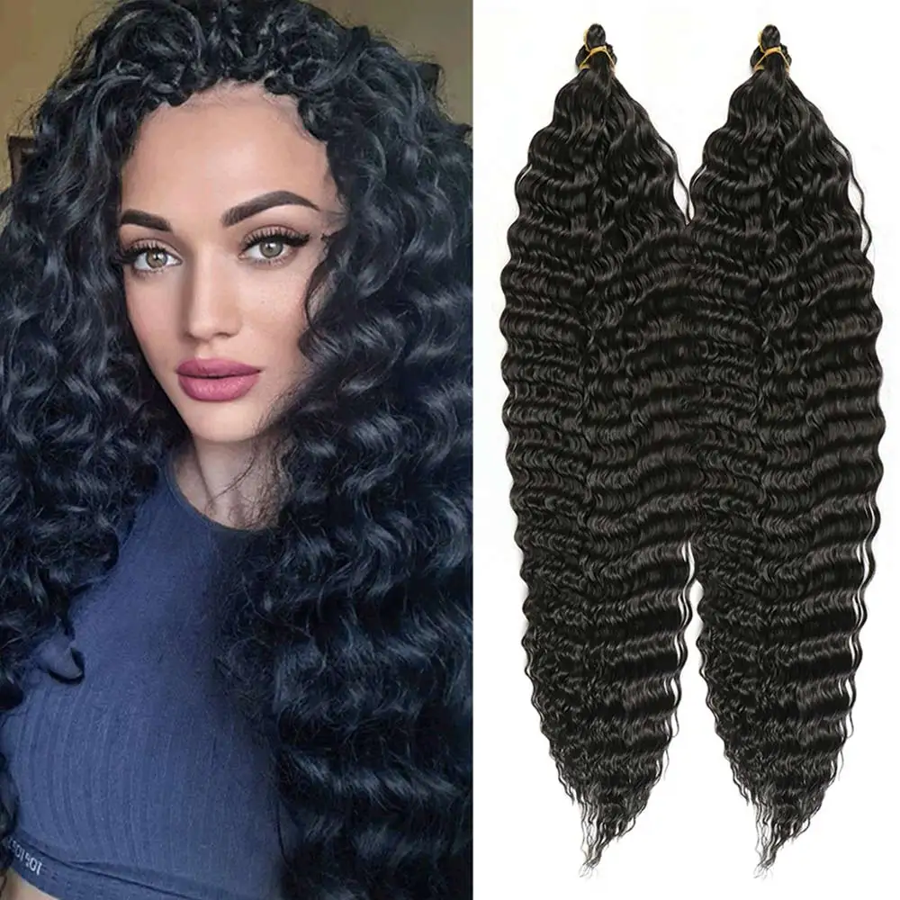 

Ariel Curl Hair Water Wave Twist Crochet Hair Synthetic Crochet Braids Ombre Blonde Afro Curls Deep Wave Braiding Hair Extension