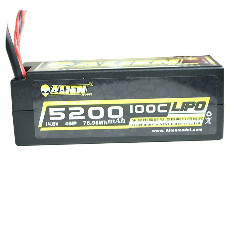 ALIENRC 5200mAh 4S 14.8V 100C LIPO Lithium Polymer Battery Remote Control Car Big Bike Climbing Car Hard Shell Battery
ALIENRC 5200mAh 4S 14.8V 100C LIPO Lithium Polymer Battery Remote Control Car Big Bike Climbing Car Hard Shell Battery