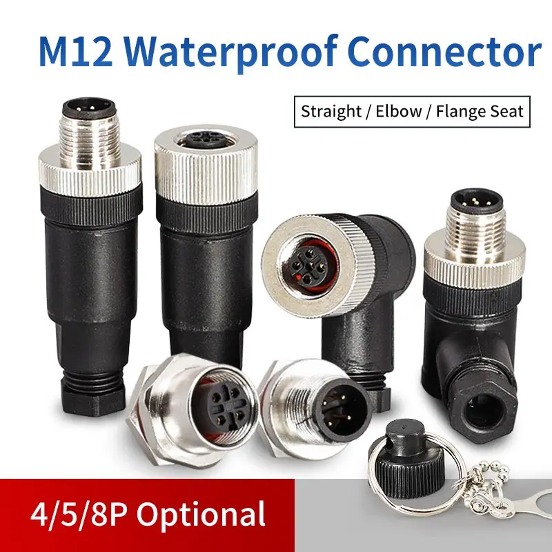 1pc M12 Waterproof Aviation Plug Socket Connector 4 Pin 5 Pin 8 Pin Male and Female Adapter Sensor Straight Elbow Head Plugs
1pc M12 Waterproof Aviation Plug Socket Connector 4 Pin 5 Pin 8 Pin Male and Female Adapter Sensor Straight Elbow Head Plugs