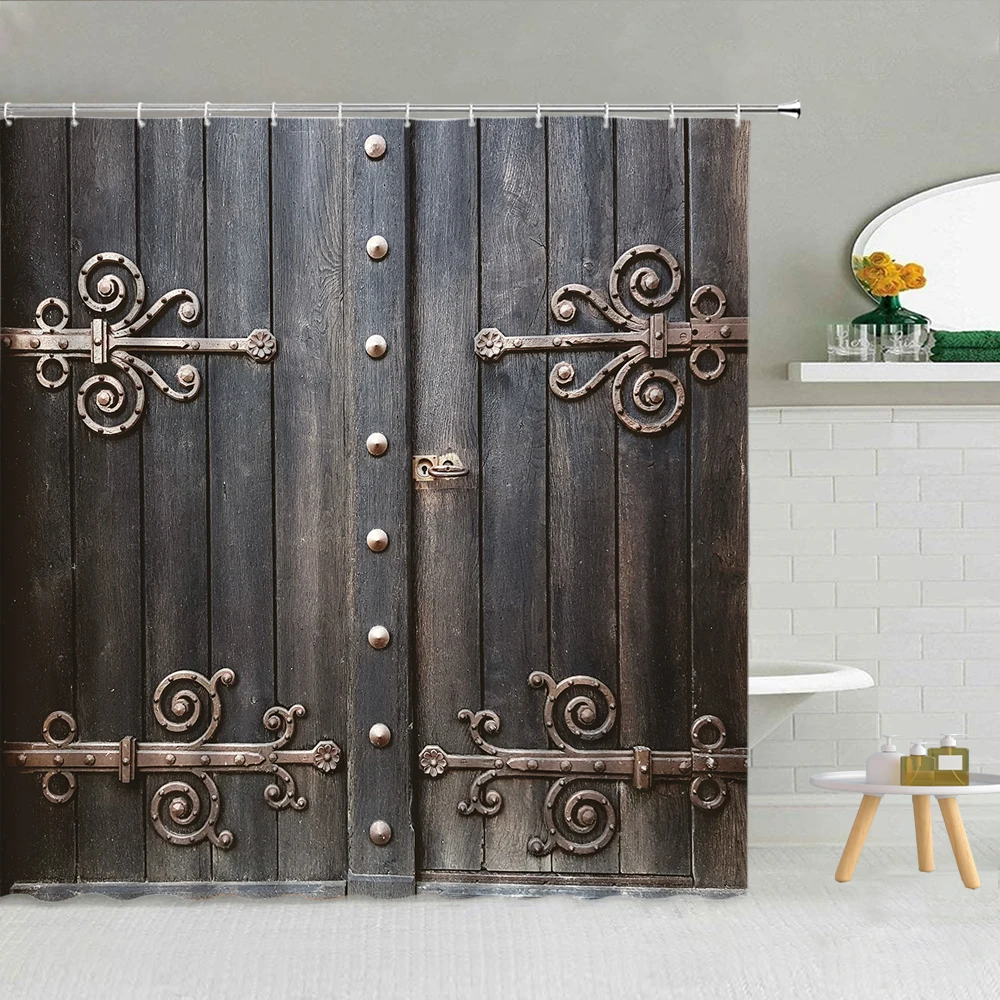 Stone Wall Arched Wooden Door Shower Curtain Vintage Old Building Waterproof Cloth Durable Bathroom Decor Hooks Curtains
Stone Wall Arched Wooden Door Shower Curtain Vintage Old Building Waterproof Cloth Durable Bathroom Decor Hooks Curtains