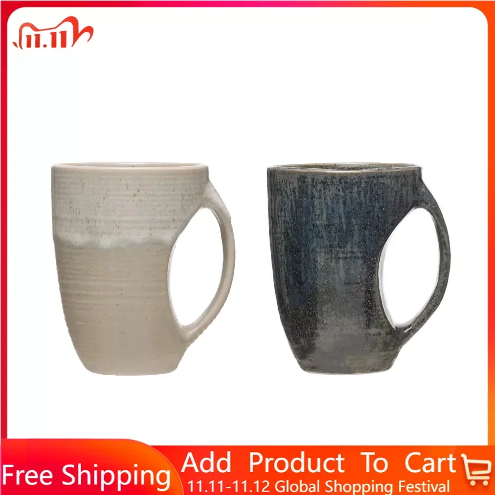 Coffee Cups Stoneware Mug With Grip Indent & Reactive Glaze Finish (Set of 2 Colors) Free Shipping Coffeeware Kitchen Dining Bar
Coffee Cups Stoneware Mug With Grip Indent & Reactive Glaze Finish (Set of 2 Colors) Free Shipping Coffeeware Kitchen Dining Bar