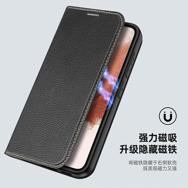 Genuine Litchi Grain Leather Wallet Case For Samsung Galaxy S23 Plus Ultra Card Holder Comfortable Cover Samsung S23, S23 Ultra
Genuine Litchi Grain Leather Wallet Case For Samsung Galaxy S23 Plus Ultra Card Holder Comfortable Cover Samsung S23, S23 Ultra