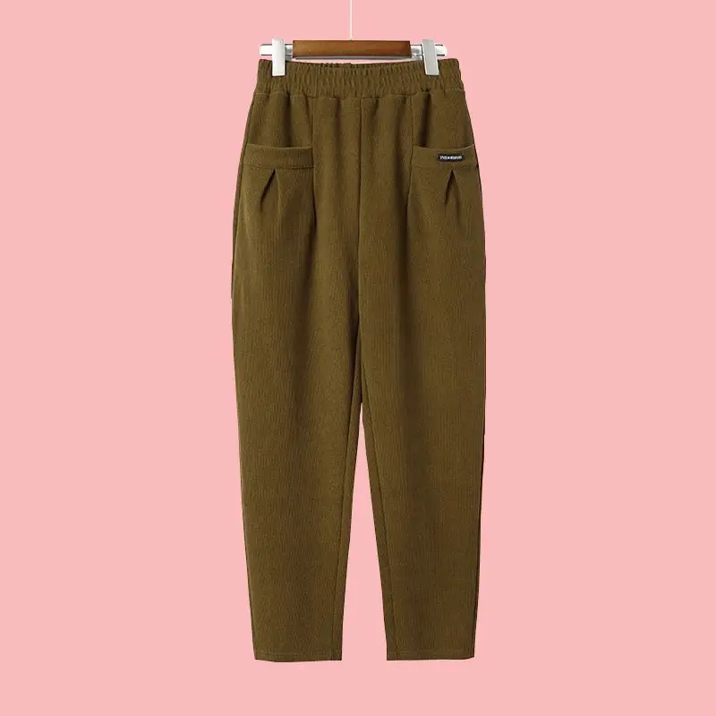 Corduroy Pants Women's Autumn Winter New Loose Velvet Thickened Middle-aged New Elastic High Waist Casual Harem Pants T303
Corduroy Pants Women's Autumn Winter New Loose Velvet Thickened Middle-aged New Elastic High Waist Casual Harem Pants T303